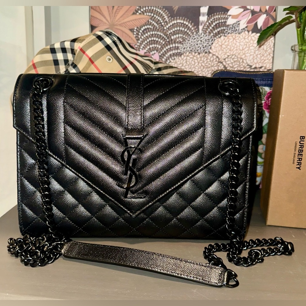 Saint Laurent
Medium Monogram Quilted Leather Shoulder Bag